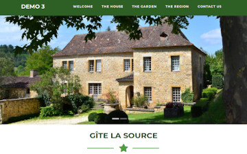 A professional website for your holiday home, cottage, gite, bed and breakfast, chambres d'hôtes etc.